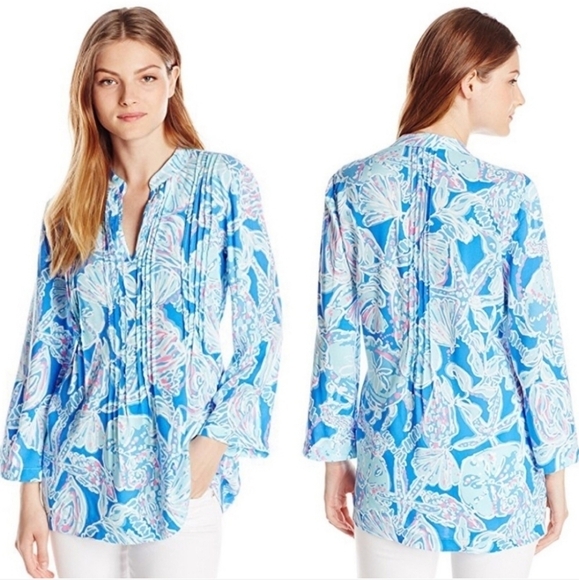 Lilly Pulitzer Sarasota Tunic Bay Blue - Picture 1 of 6